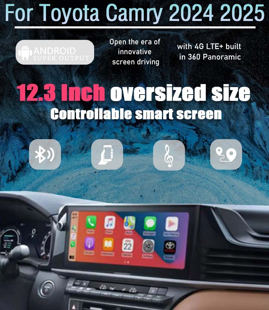 Camry 12.3 inch Screen Android Car Radio For Toyota Camry 2024-2025 Head Unit