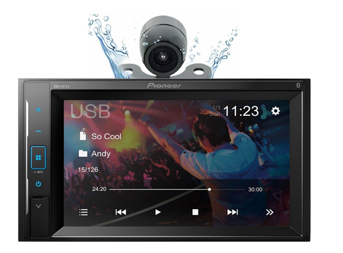 Pioneer DMH-241EX 6.2″ Touch Digital Media Receiver + XV-20C Rear View Camera