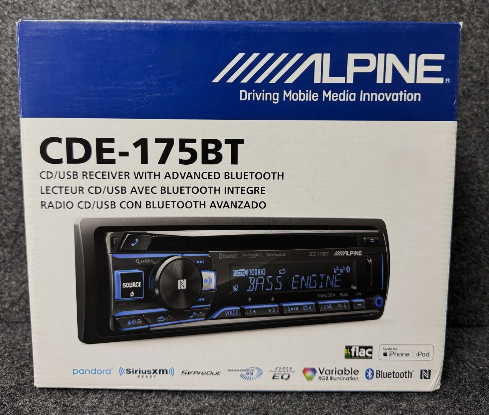 Alpine CDE-175BT NEW/OPEN BOX. EXTREMELY HARD TO FIND (SEE DESCRIPTION)