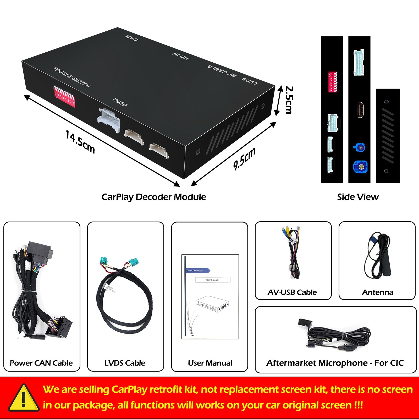For MINI Cooper JCW CIC NBT Wireless CarPlay Android Auto Retrofit Kit 2010-2017