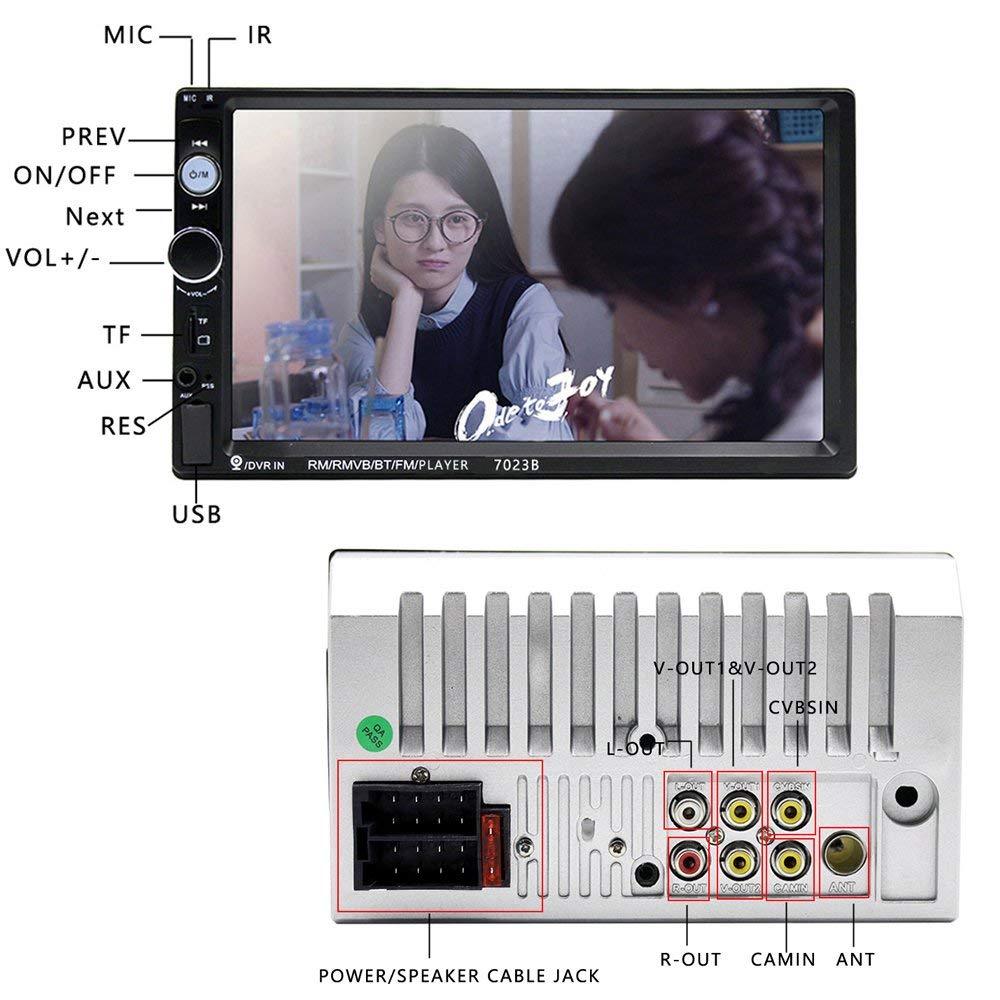 Estereo De Pantalla con Bluetooth Para Coche Carro Auto MP5 Player USB/SD/AUX/FM