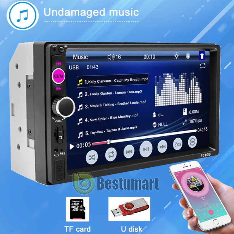7” Double 2Din Android 12 Car Radio GPS WIFI BT Carplay Touch Screen Stereo+Cam
