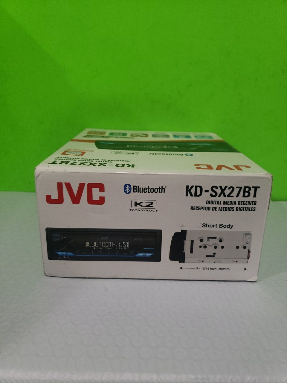 JVC KDSX27BT Car Stereo with Bluetooth 100W Digital Media Receiver 1.5A Open Box