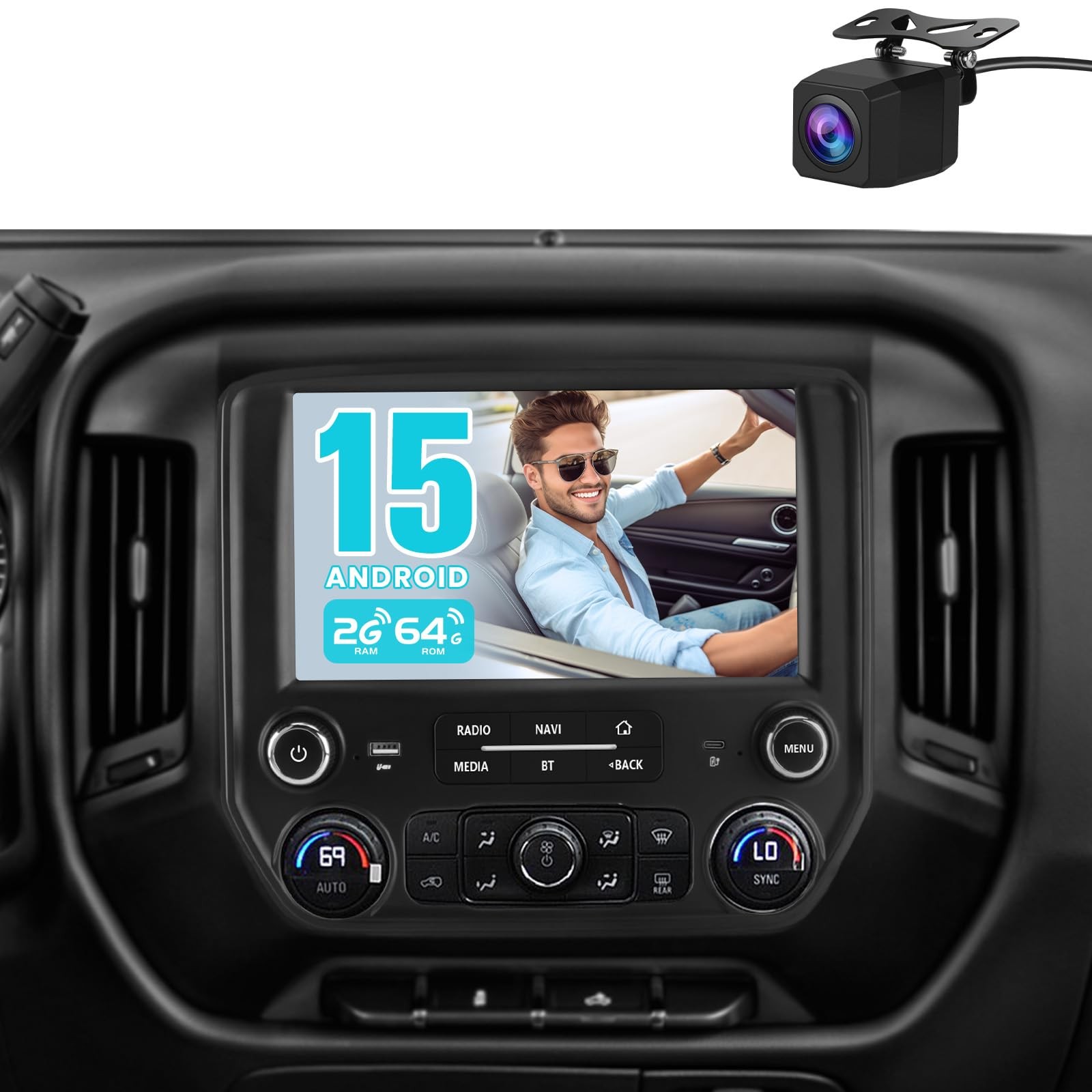 10.1″ Chevy Silverado/GMC Sierra Car Stereo | Wireless CarPlay, Backup Camera