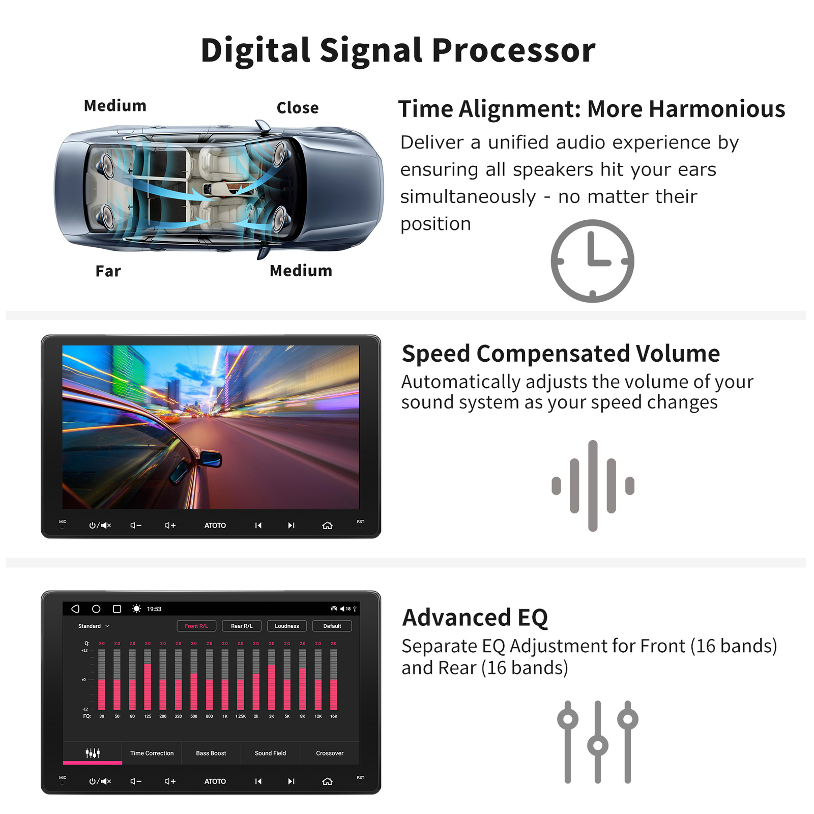 ATOTO S8MS 9in 2Din Car Stereo 4G LTE GPS Track Navi Radio Android Auto CarPlay