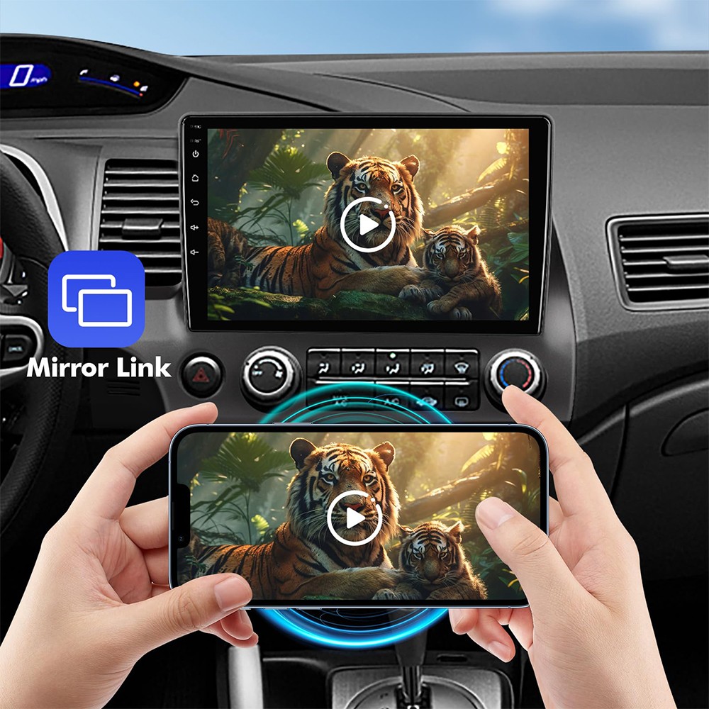 IPS Android 12 Wireless CarPlay Honda Civic 2006-2011 Car Stereo 10.1”
