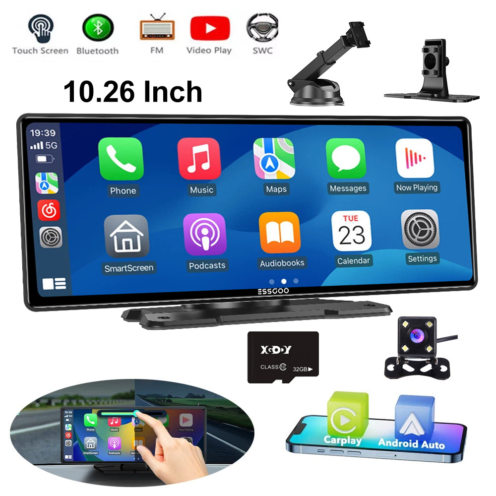 10.26 Inch IPS Touch Screen Car Portable Apple CarPlay Tablet Android Auto Radio