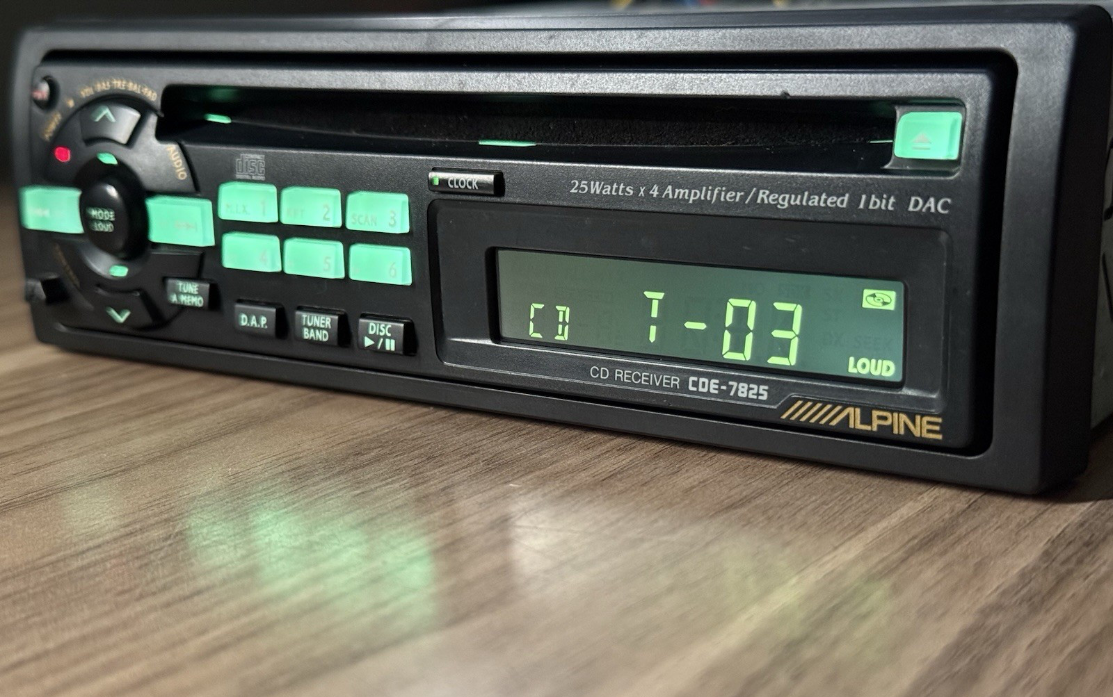 ALPINE CAR AUDIO STEREO IN DASH CD UNIT CDE-7825 VINTAGE LAMBORGHINI PORSCHE BMW