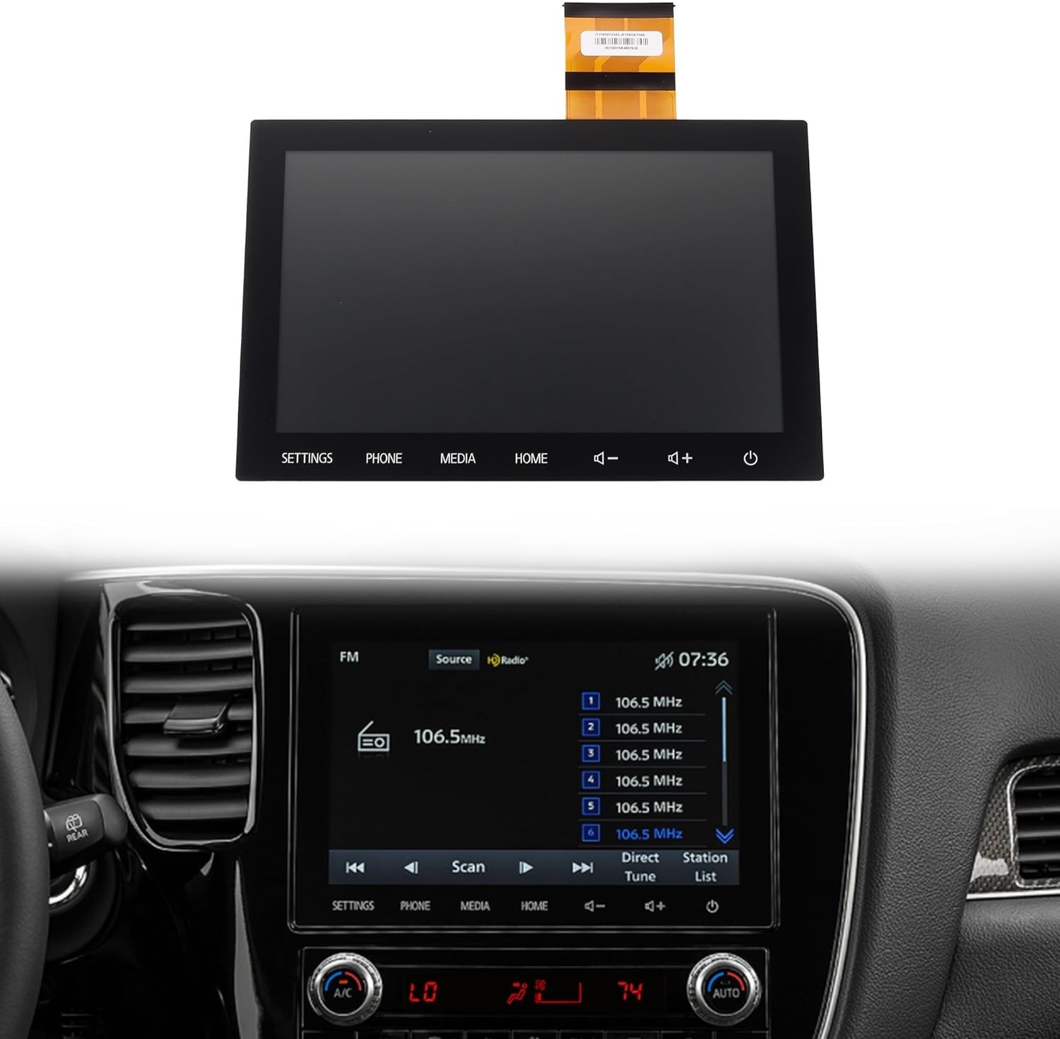 Dasbecan 8″ Touch Digitizer LCD Screen Radio Compatible with 2020 2021 2022…