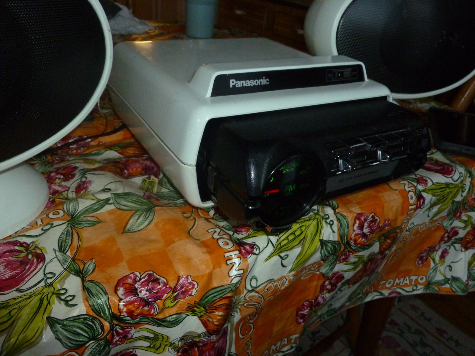 Rare Panasonic Space Age 8-Track Player Fm Stereo Home/Auto With Speakers