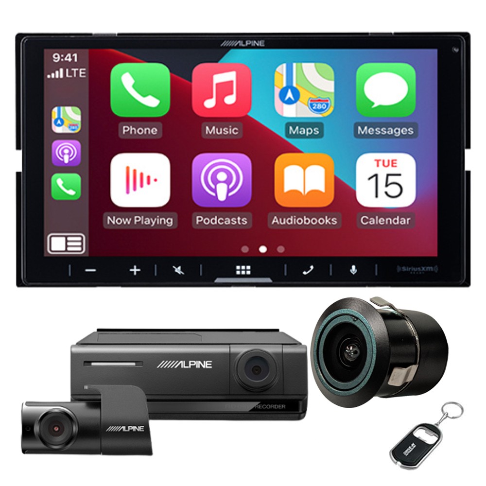 Alpine iLX-W670-M 6.75″ Multimedia Receiver & Bullet Camera & DVR-C320R Dash Cam