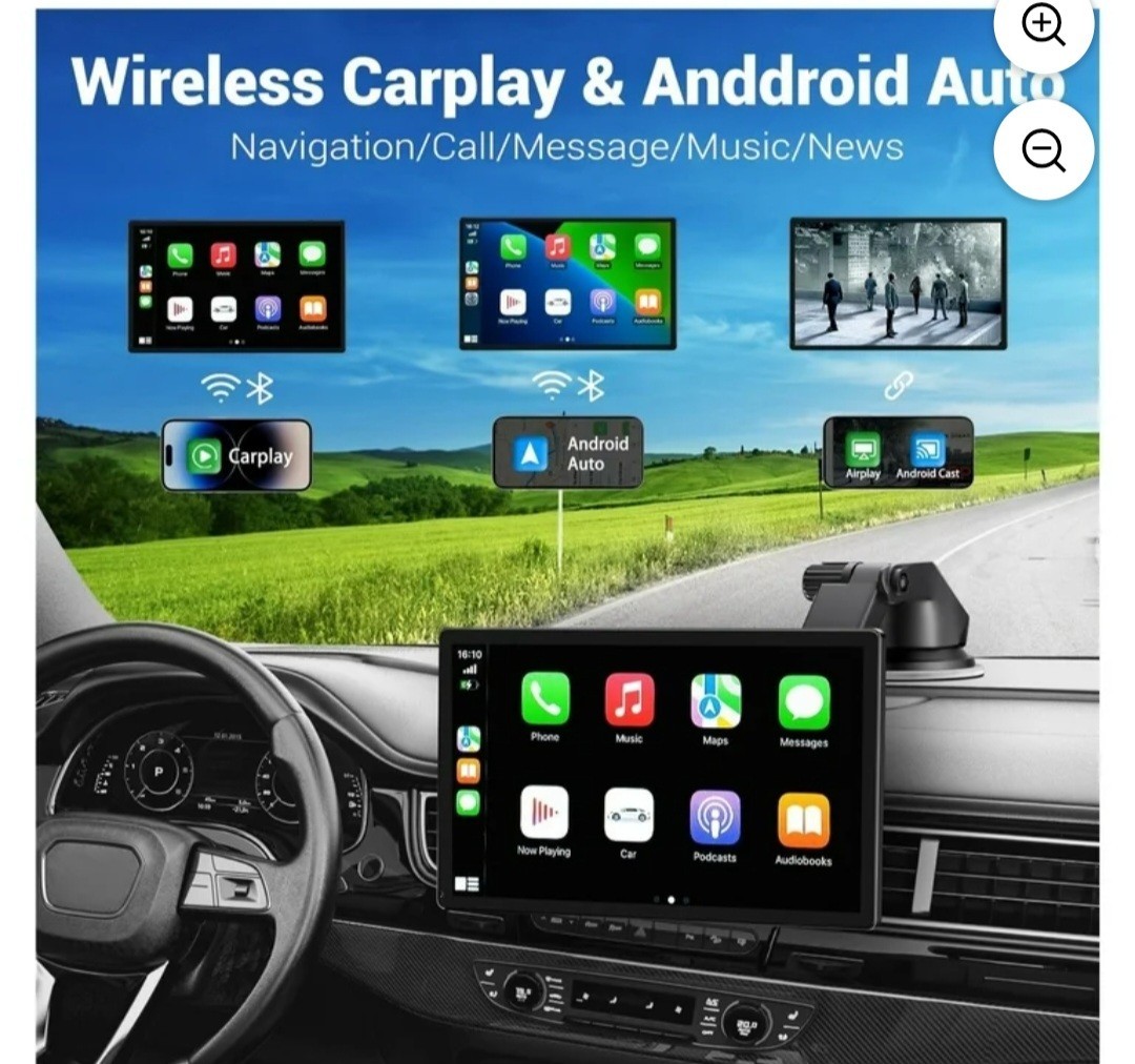 New 9″ Q9S Wireless Smartscreen Apple CarPlay Android Auto Bluetooth Car Display