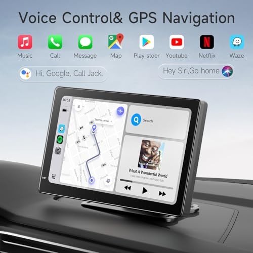 7 Inch Portable Carplay Screen for Car,Car Stereo Wireless Carplay & Android