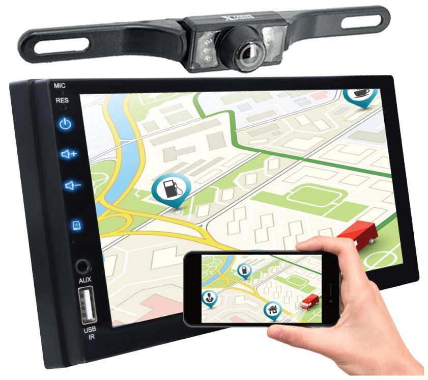 7″ Touch Screen Car Stereo Apple Carplay Android Auto AM FM Radio Player +Cam D2