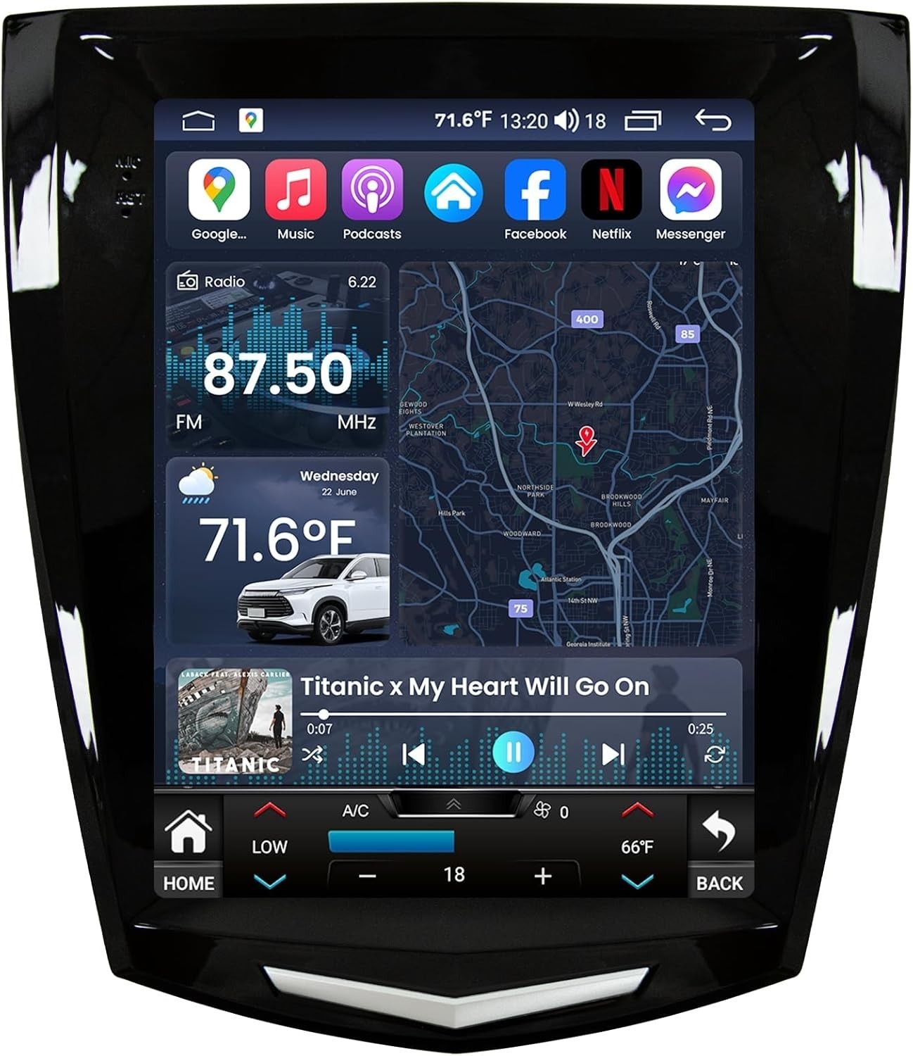 Carplay For Cadillac ATS Radio GPS Navigation Backup Cam Android DSP Navigation