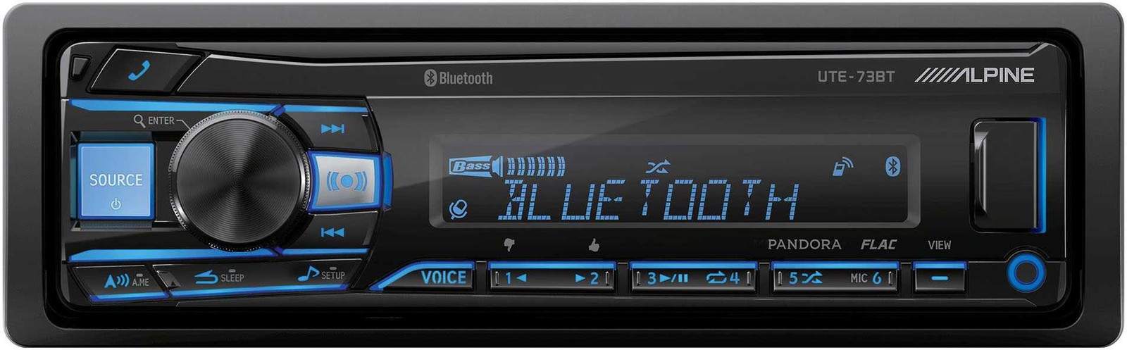 Alpine UTE-83BT Bluetooth Car Stereo with DVR-C320R Dash Camera
