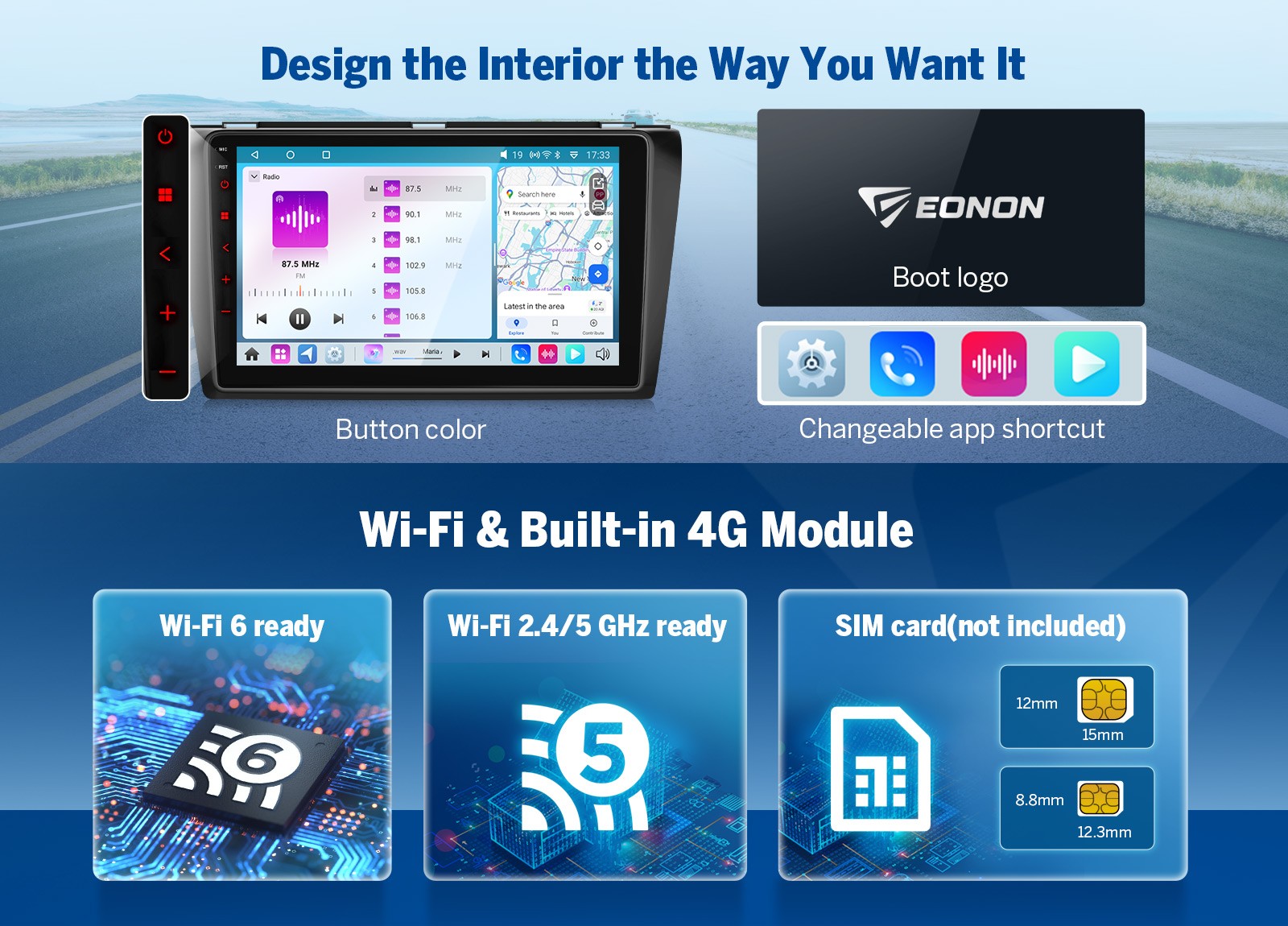 9 inch QLED 6+64 Android 14 Car Stereo GPS Navigation Radio for Mazda3 2004-2009