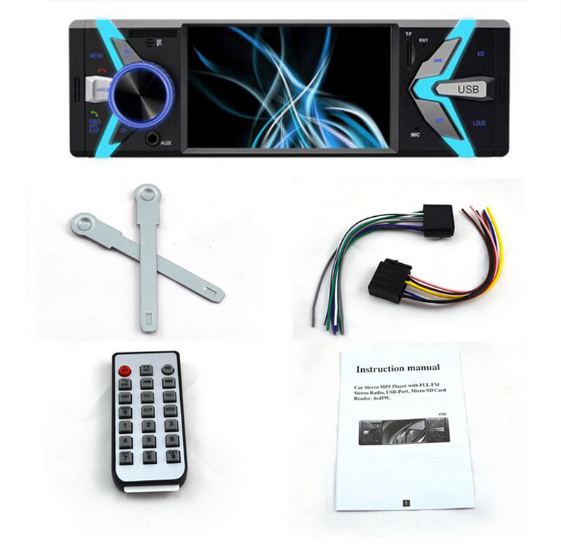 1 Din 4″ In-Dash USB/TFAU7X Car Stereo Radio Touch Screen Bluetooth Audio
