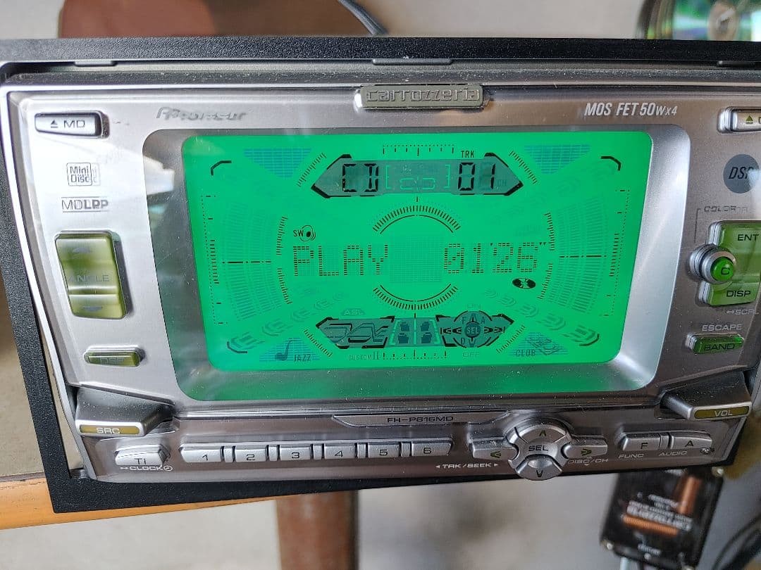 Pioneer Carrozzeria FH-P616MD CD MD Player 2DIN Vintage JDM Radio Color LCD