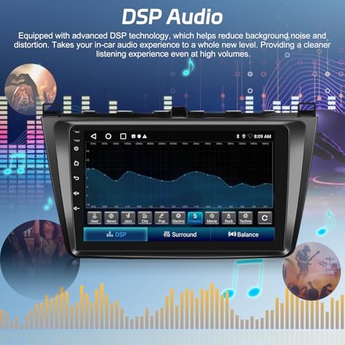 [2+64G] Android 13 Car Stereo for Mazda 6 2007-2012 with 4 Core & 2GROM+64GRAM