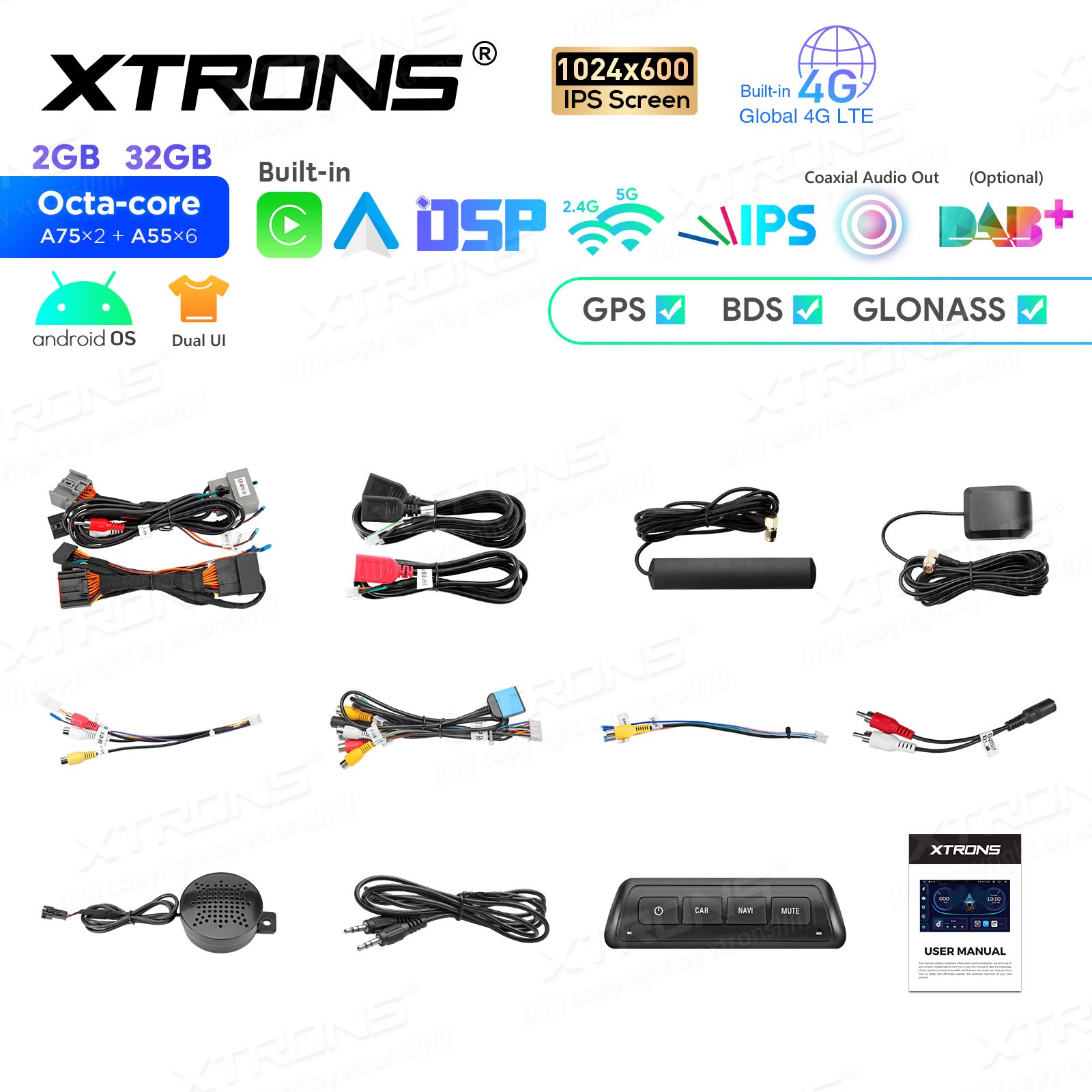 Android 14 8-Core Car Stereo GPS 4G LTE WiFi For Land Rover Freelander 2 2007-12