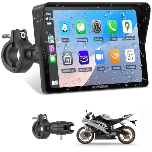 W722 for Motorcycle CarPlay & Android Auto,7″ Waterproof Smart GPS 7 Inch