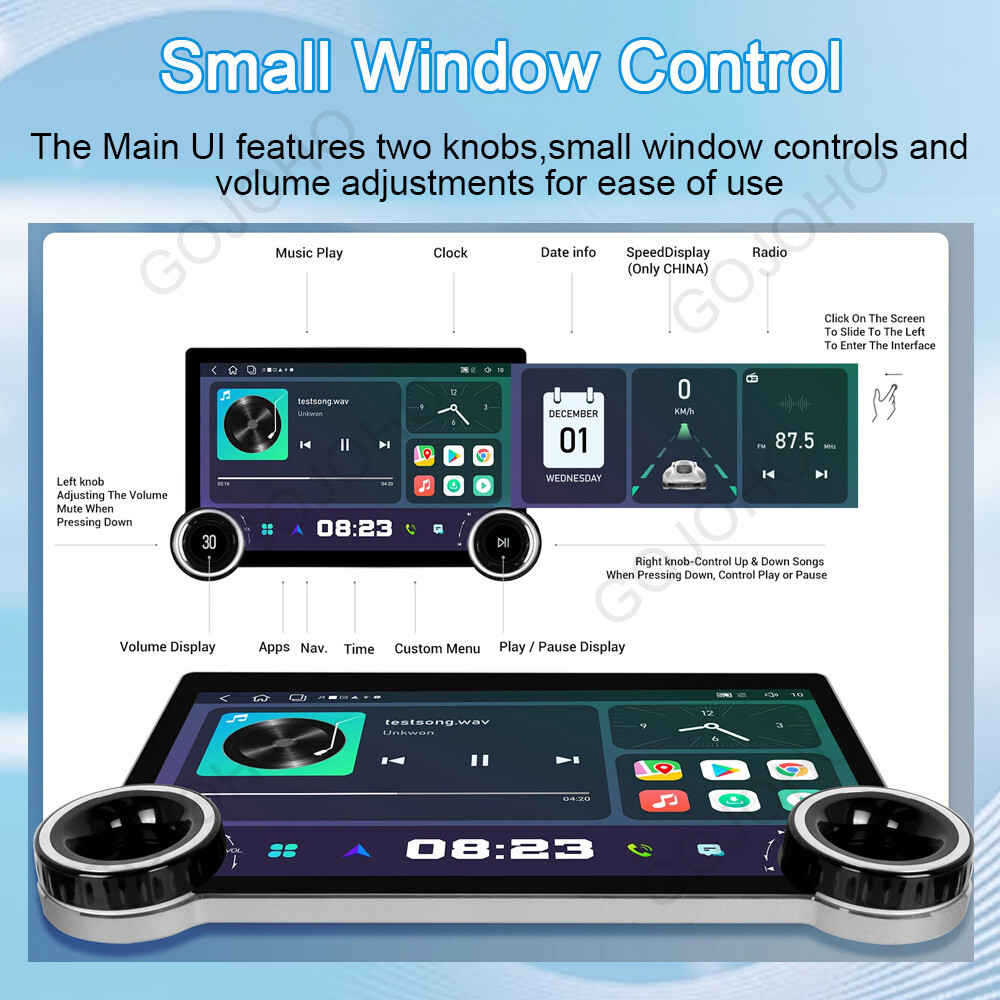 8-Core 10.1 inch Android 13 4GB+64GB Car Stereo Radio GPS Navi WiFi 2K QLED DSP