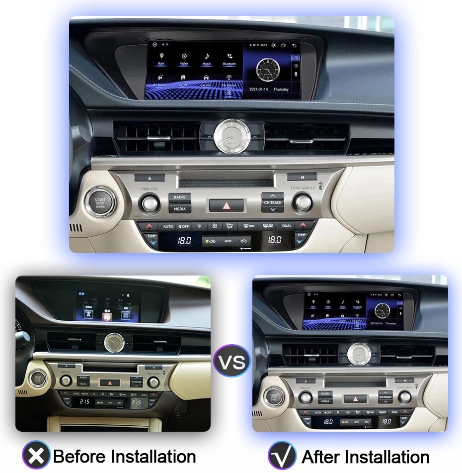 Android Gps Navigation Bluetooth For Lexus Es Es350 Es300h 13~18 Carplay