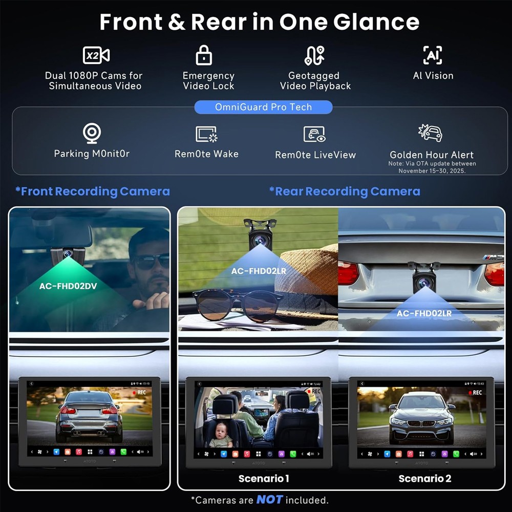ATOTO X10 10″ QLED Screen Android 13 4G LTE Car Stereo Digital GPS Radio 8G+128G