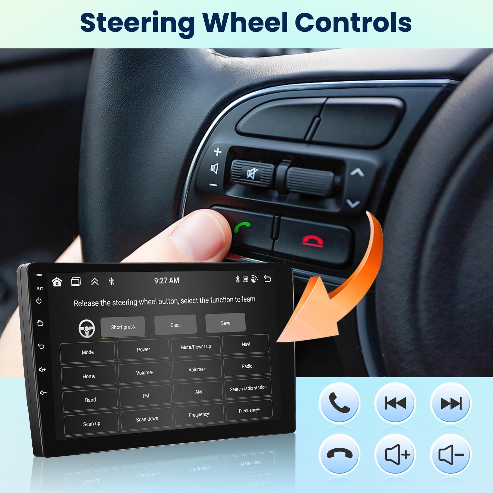 [6G+128G 8-Core] 10.1 Inch Double DIN Android 15 Car Stereo with Wireless Car…