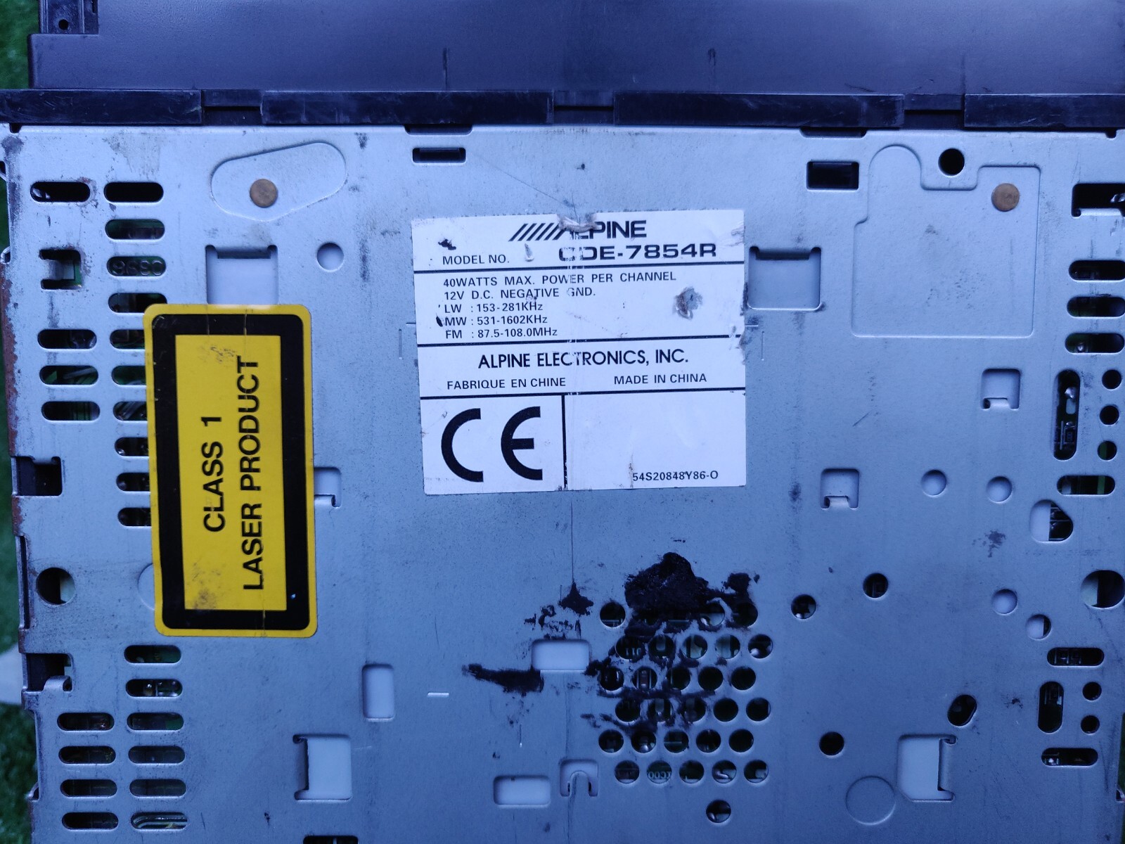 Alpine Cde-7854r Cde7854r Original Car Radio