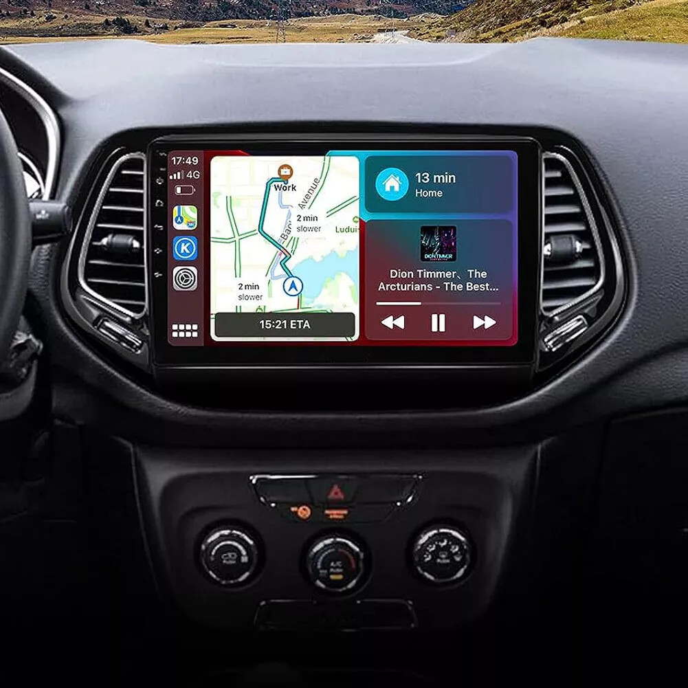 Radio For 2017-2020 Jeep Compass Carplay Back Camera Backup Camera EQ Cam