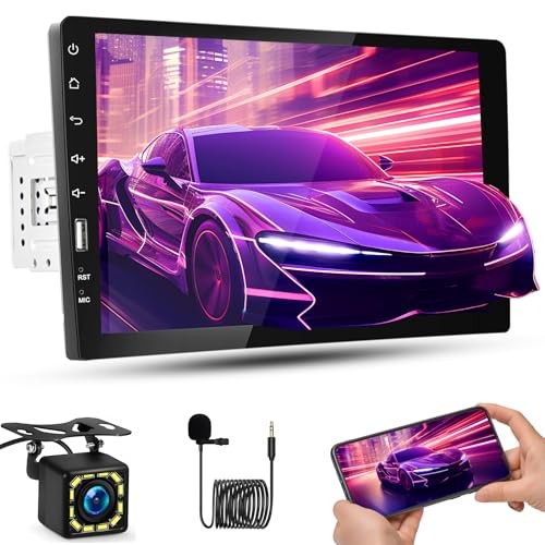 9 Inch Single Din Car Stereo with Mirror Link for Android/iOS, IPS Touch
