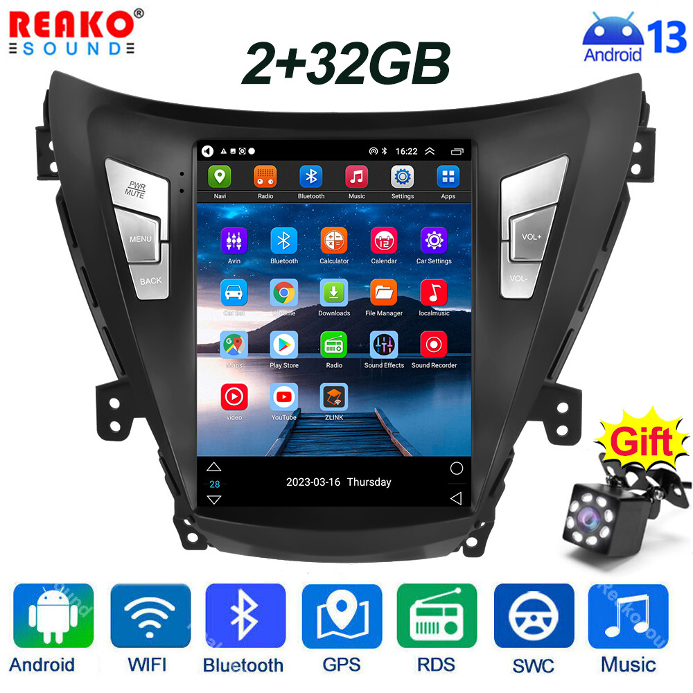 9.7” 2+23G Car Audio Player For Hyundai Elantra 2011-2013 Apple Carplay Stereo