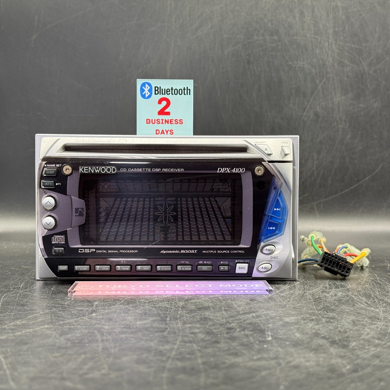 Kenwood DPX-4100 2DIN Car Audio CD Cassette Added Bluetooth Player Tested Stock