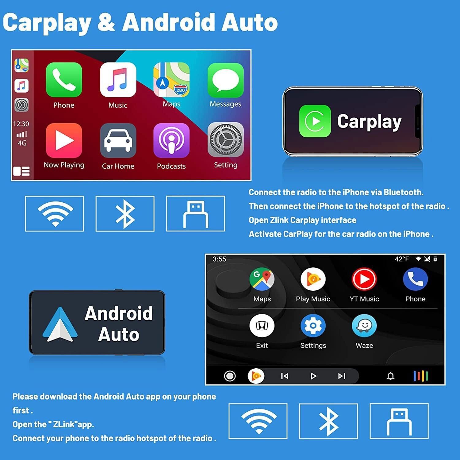 Carplay Android 13 Car Radio Stereo GPS DSP For Chevrolet Camaro 2010-2015