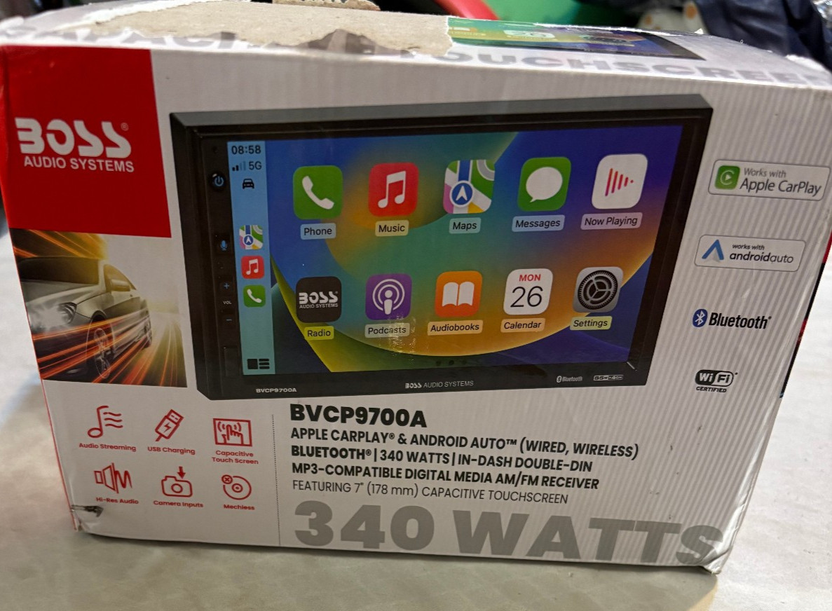 BOSS Audio Systems BVCP9700A Bluetooth Android & Apple CarPlay,Am/Fm Receiver