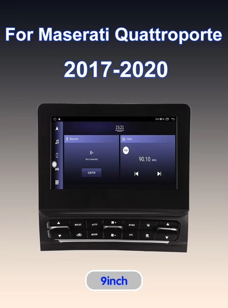 Used 9” HD Car Radio GPS Navi Android 128GB For Maserati Quattroporte 2017-2020