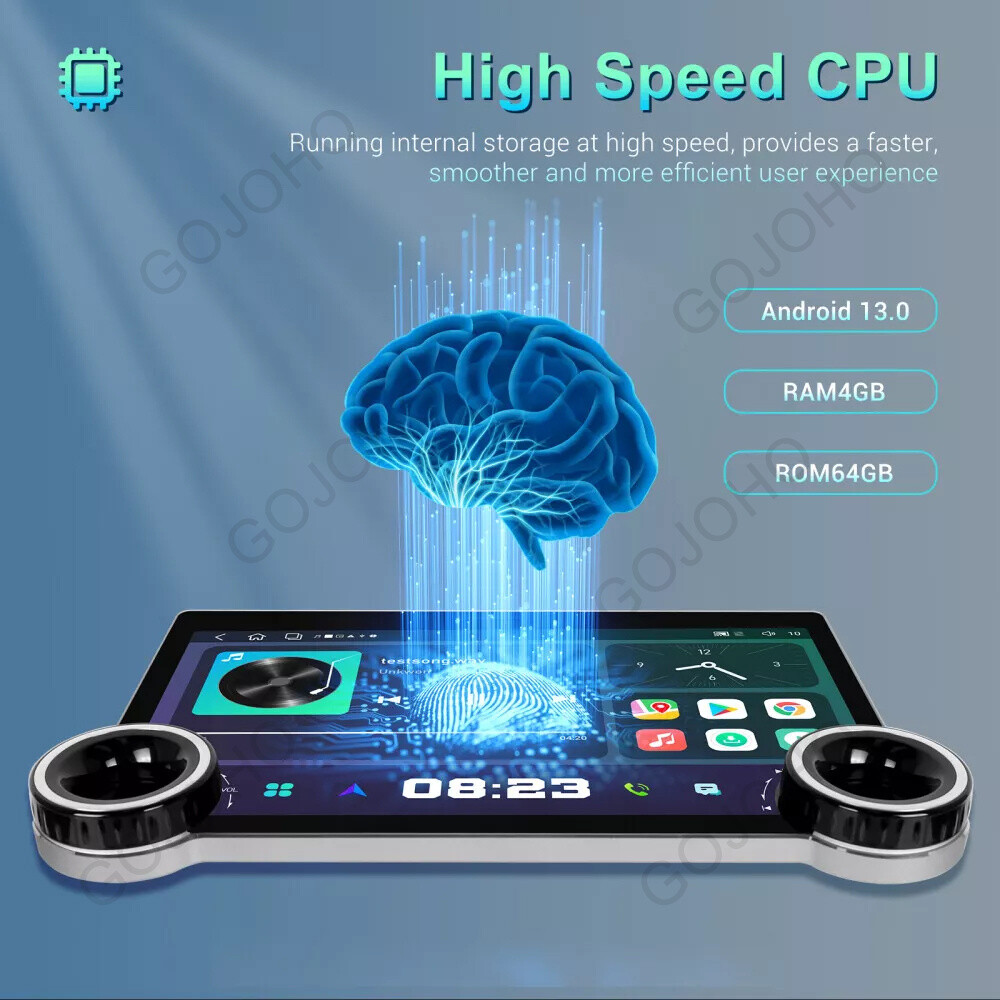 8-Core 10.1 inch Android 13 4GB+64GB Car Stereo Radio GPS Navi WiFi 2K QLED DSP