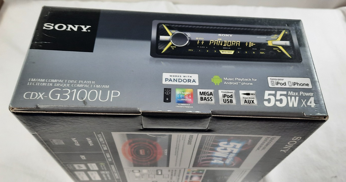 Sony CDX-G3100UP Single Din CD Car Radio Receiver USB Auxiliary Input Compatible