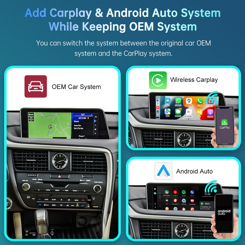 Wireless Carplay Android Auto Module For Lexus RX 2016-2019 Mirror Link AirPlay