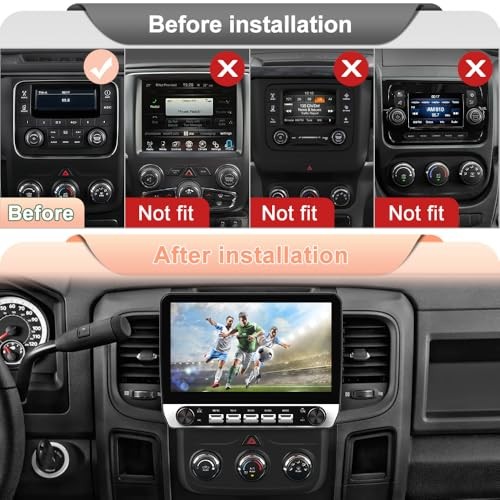 10.1″ Car Radio Stereo for Dodge RAM 1500 2500 3500 2GB+64GB 10.1″with Camera