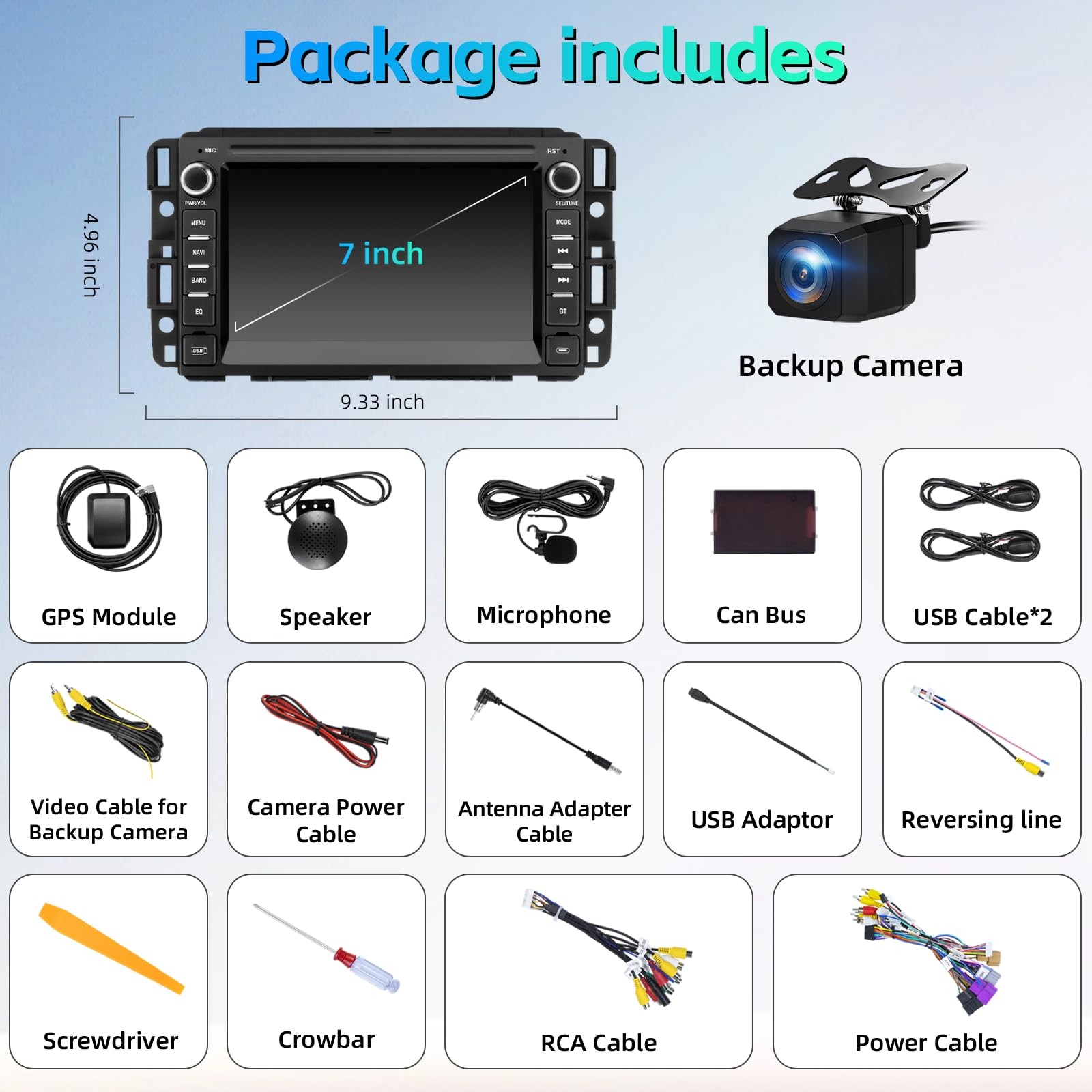 Car Stereo for Chevy Silverado 2007-2013 with Android 15 & Wireless CarPlay
