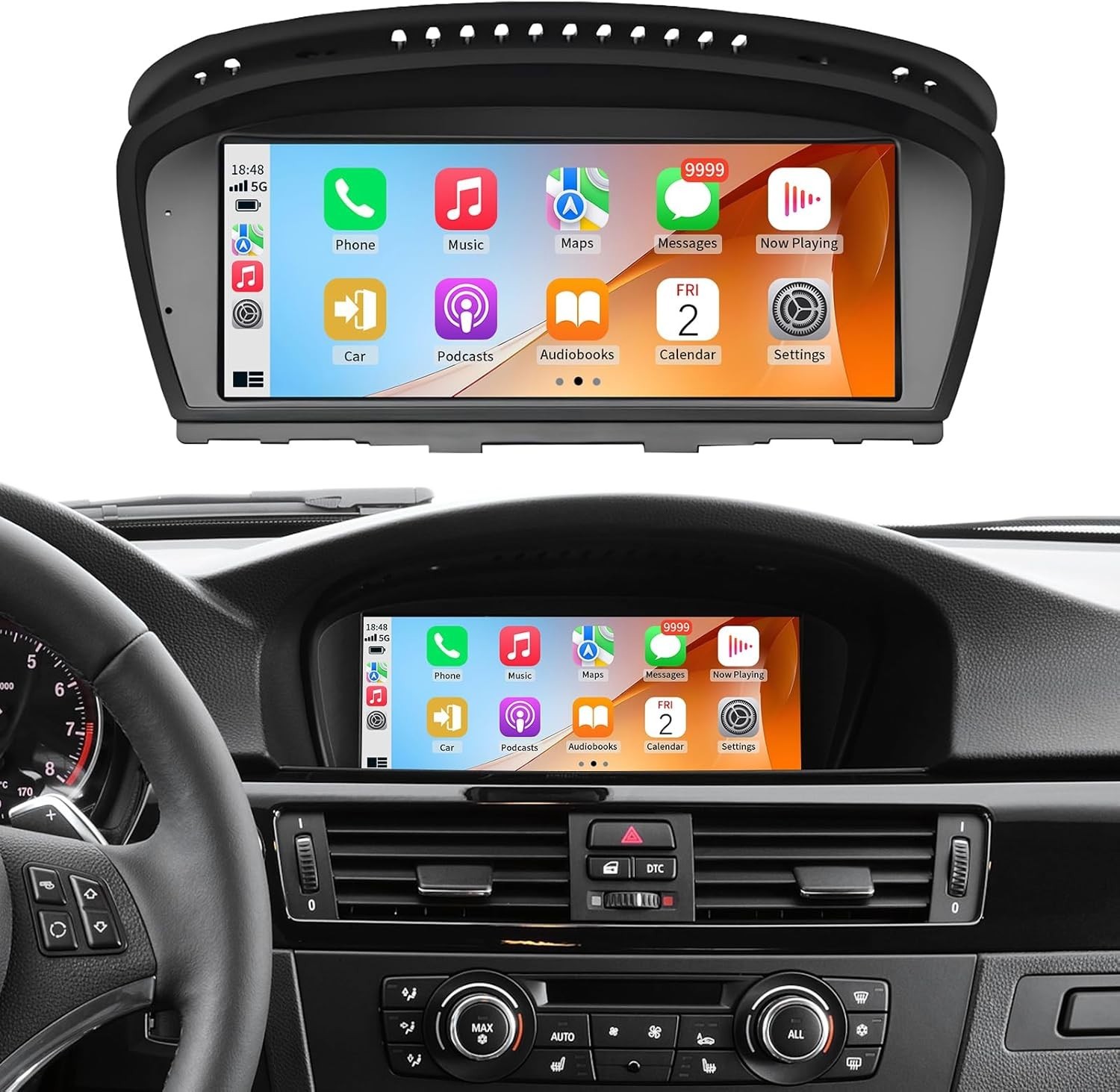 Carplay/Android Auto 8.9 Touch screen Receiver for BMW 3/5 2009-2010 CIC
