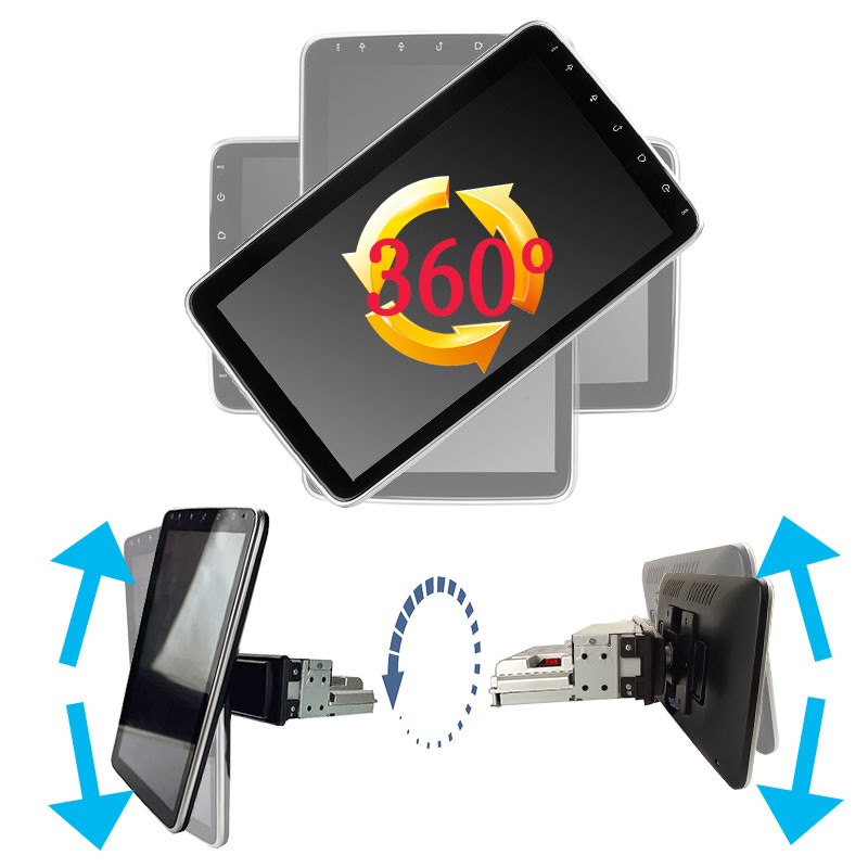 10.1-inch Navigator: Detachable 360° Rotating Head Single Spindle + USB ADAS DVR