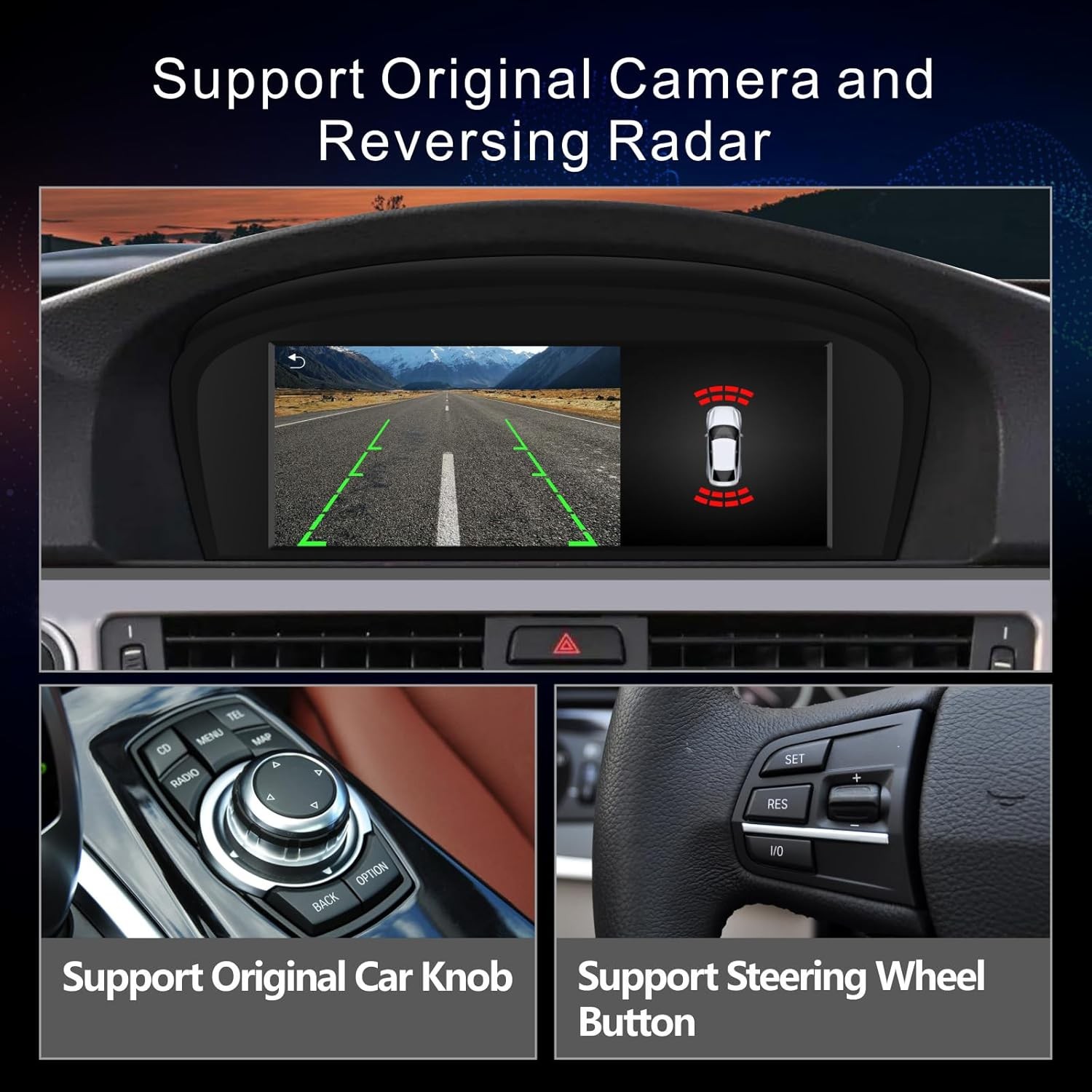 8.8′ Wireless CarPlay Auto TouchScreen Youtube For BMW E90 E60 E63 E64 CIC 09-10