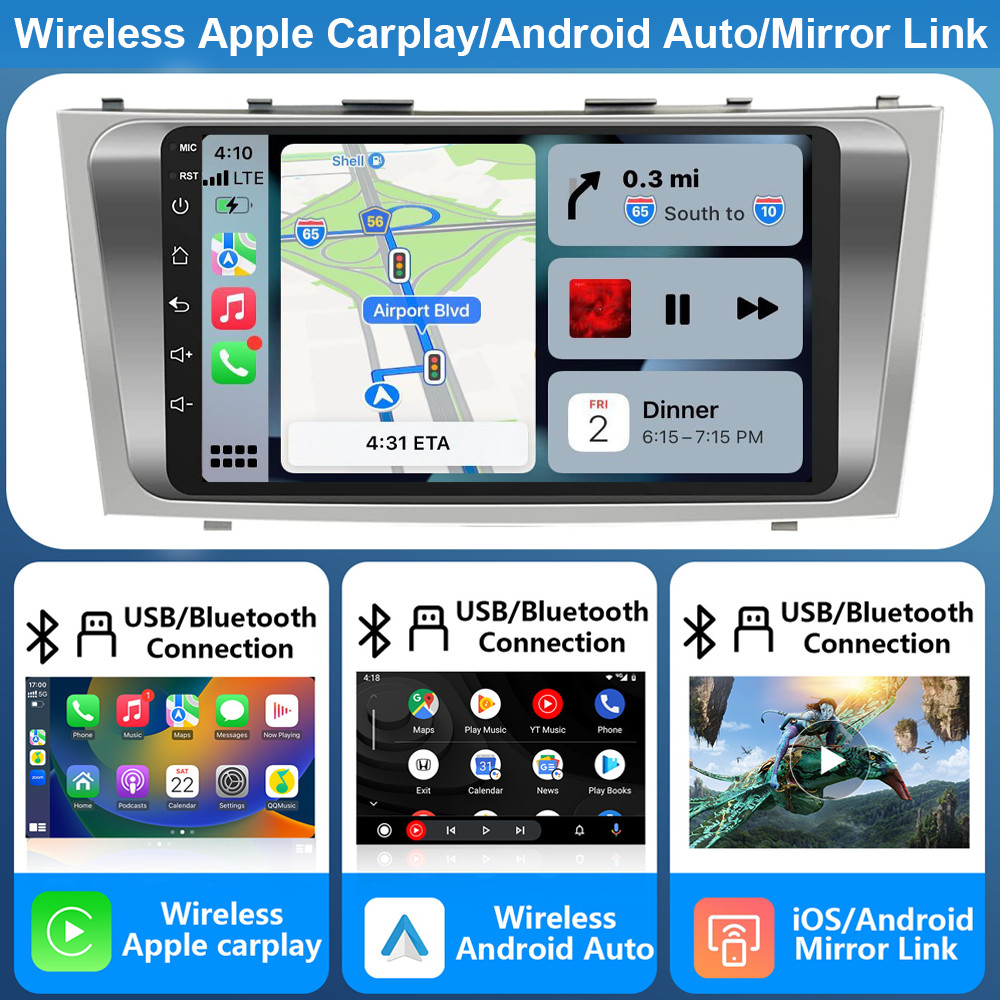 For 2007-2011 TOYOTA CAMRY Android 15.0 Car Stereo Radio Wifi GPS Navi Carplay