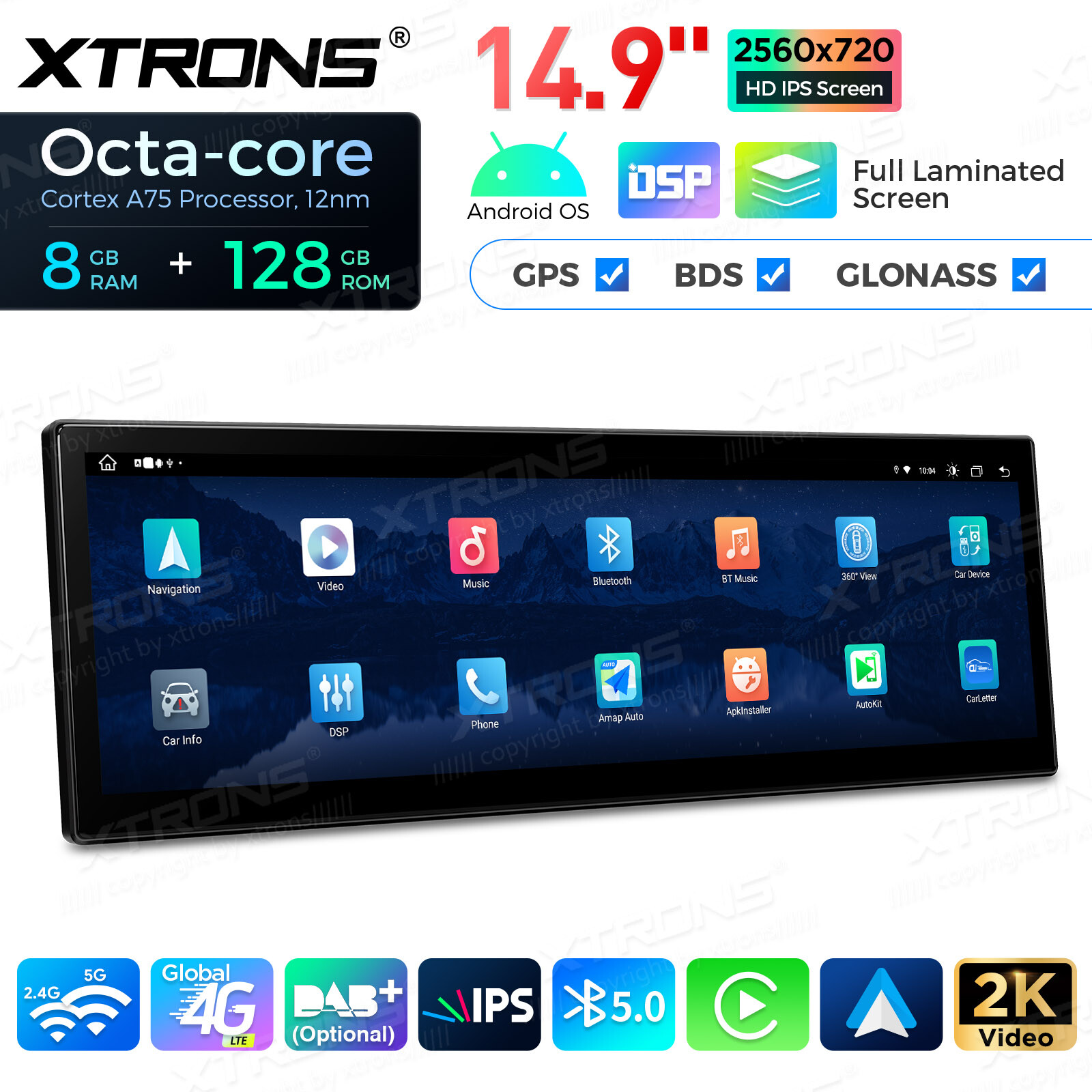 Android 14 System Upgrade 14.9″ for BMW E60 E61 5 Series CCC Radio Stereo 8+128G