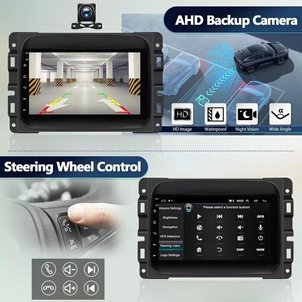 7″ HD Car Radio GPS Navigation Android 2+32GB For 13-18 Dodge Ram 1500 2500 3500