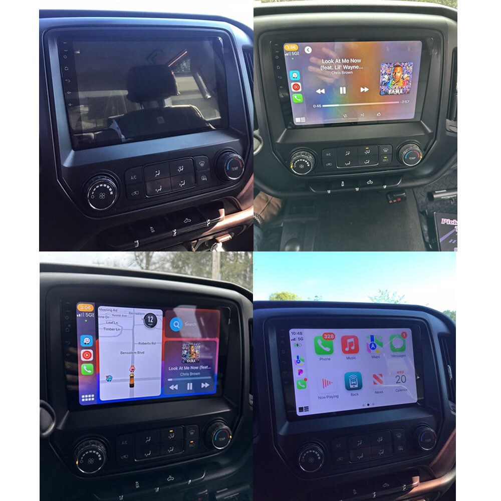 Android Car Stereo Radio CarPlay For Chevrolet Silverado GMC Sierra 2014-2018